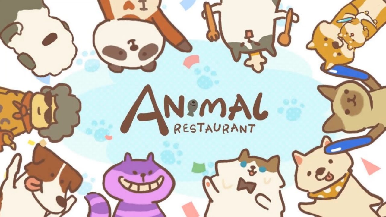 Animal Restaurant mobile simulation game with cute animal characters, restaurant management, cafe expansion, customer service, and relaxing idle gameplay.