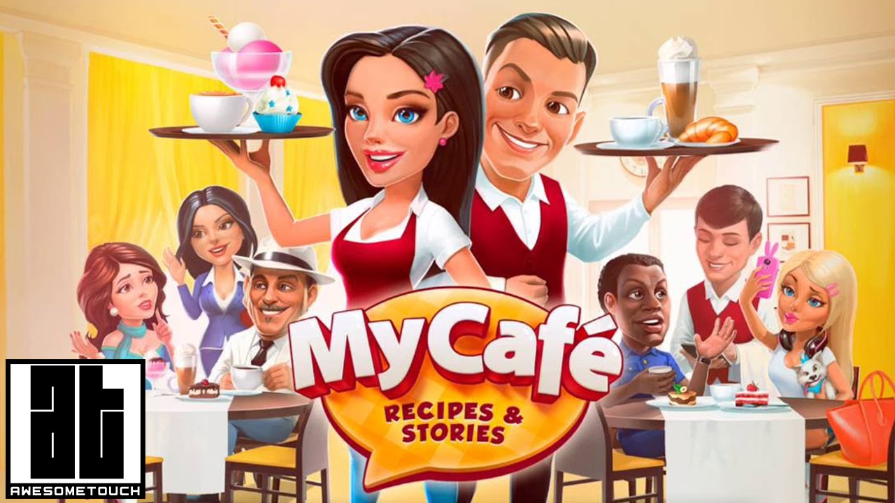My Cafe restaurant simulation game with cafe management, coffee shop customization, customer service, recipe creation, and casual mobile gameplay.